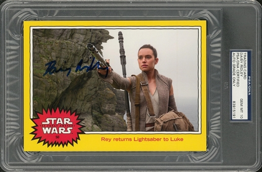 2015 Topps "Star Wars" Daisy Ridley Signed Card – PSA/DNA GEM MT 10